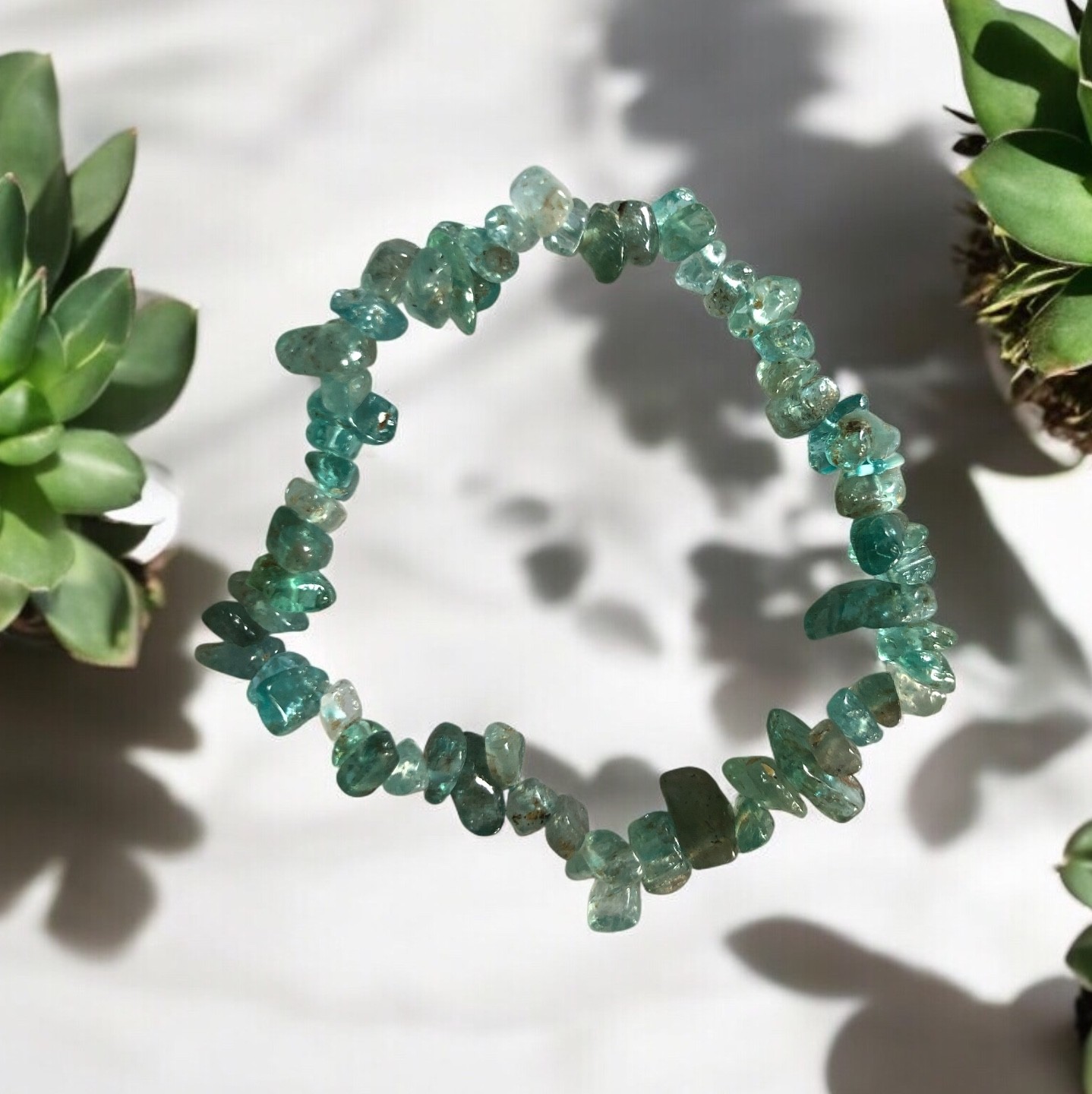 BRACELET BAROQUE APATITE BLEUE AA