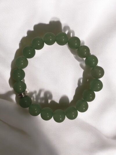 BRACELET BOULE 10MM AVENTURINE VERTE A