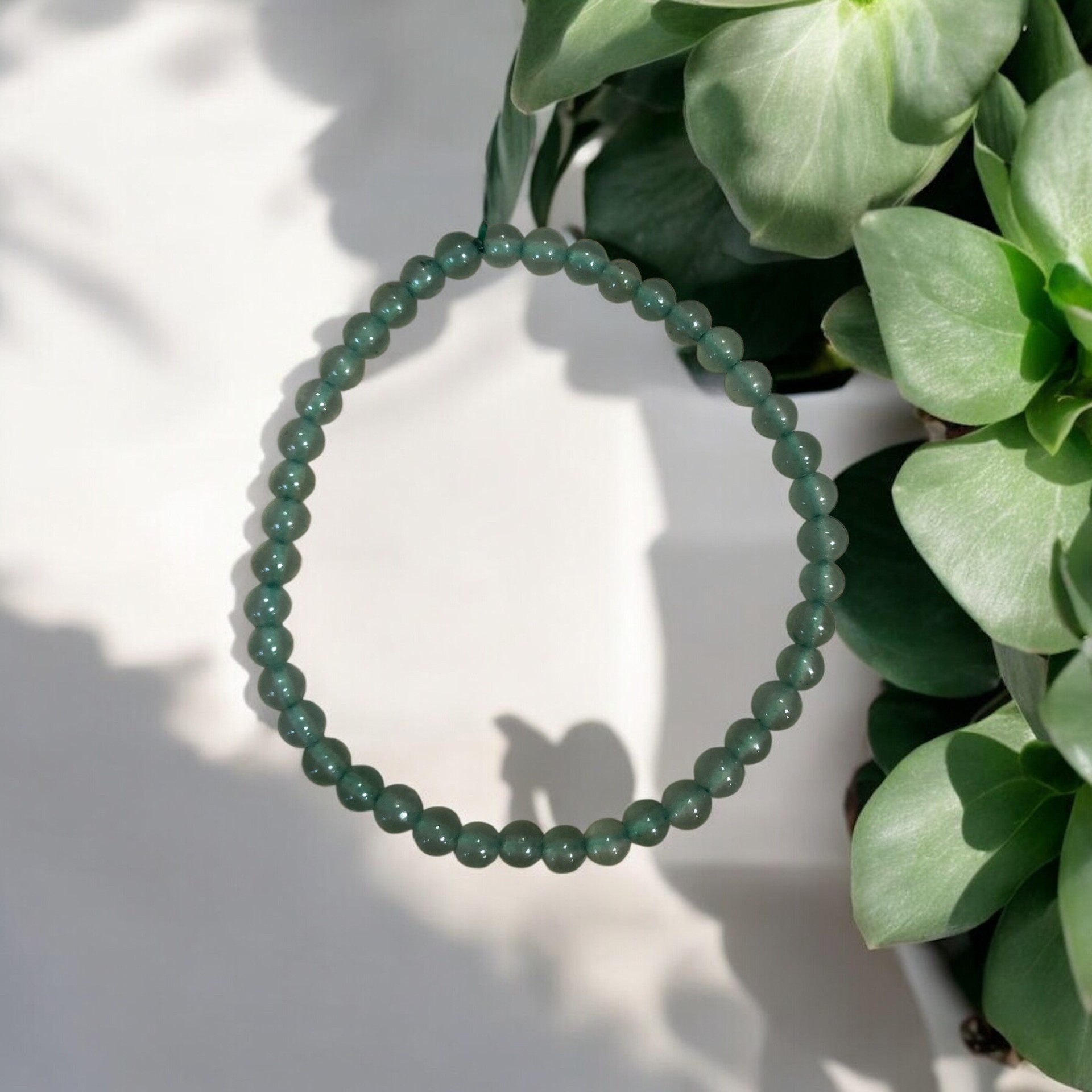 BRACELET BOULE 04MM AVENTURINE VERTE