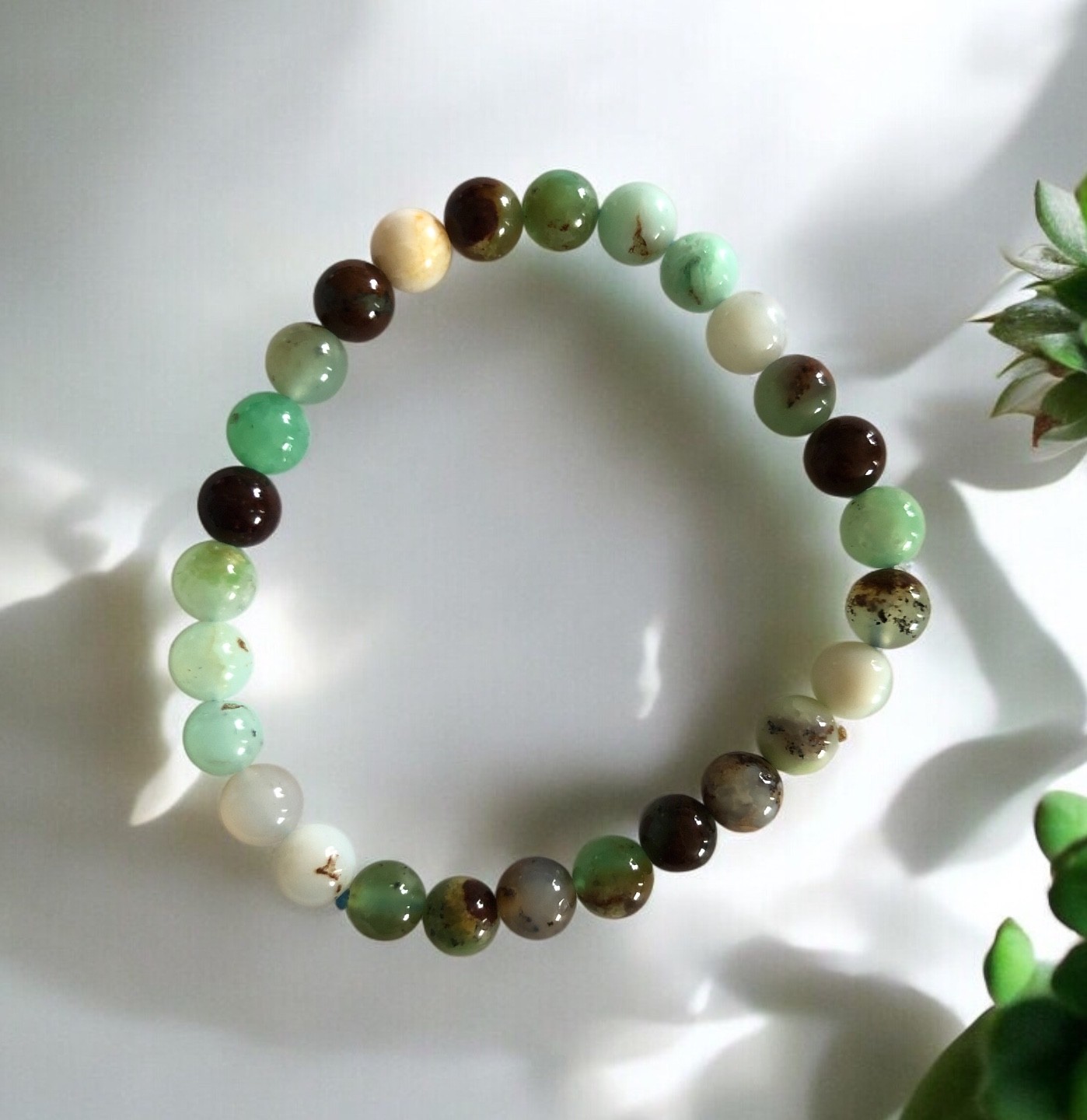 BRACELET BOULE 06MM CHRYSOPRASE A