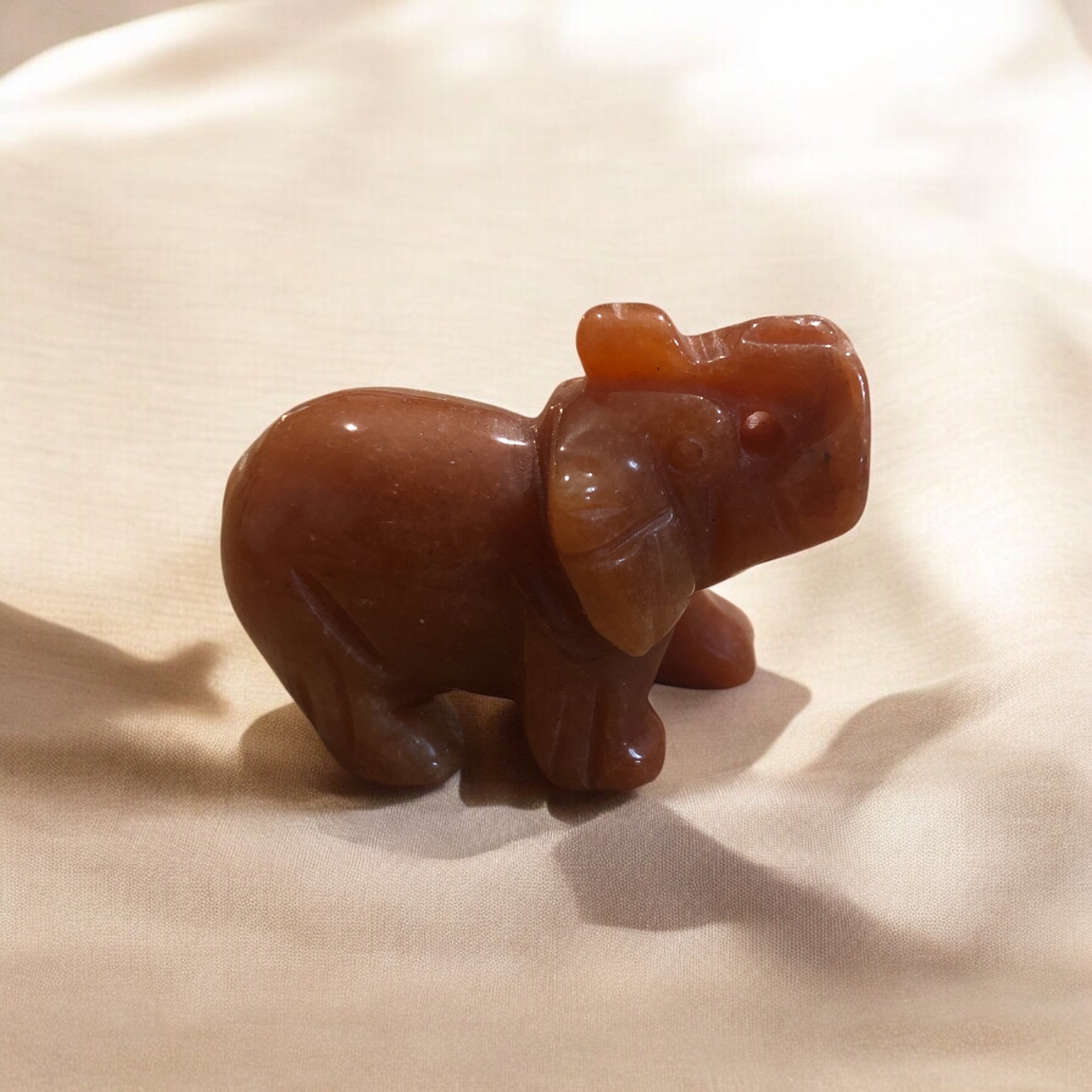 ELÉPHANT 50mm AVENTURINE ORANGE A