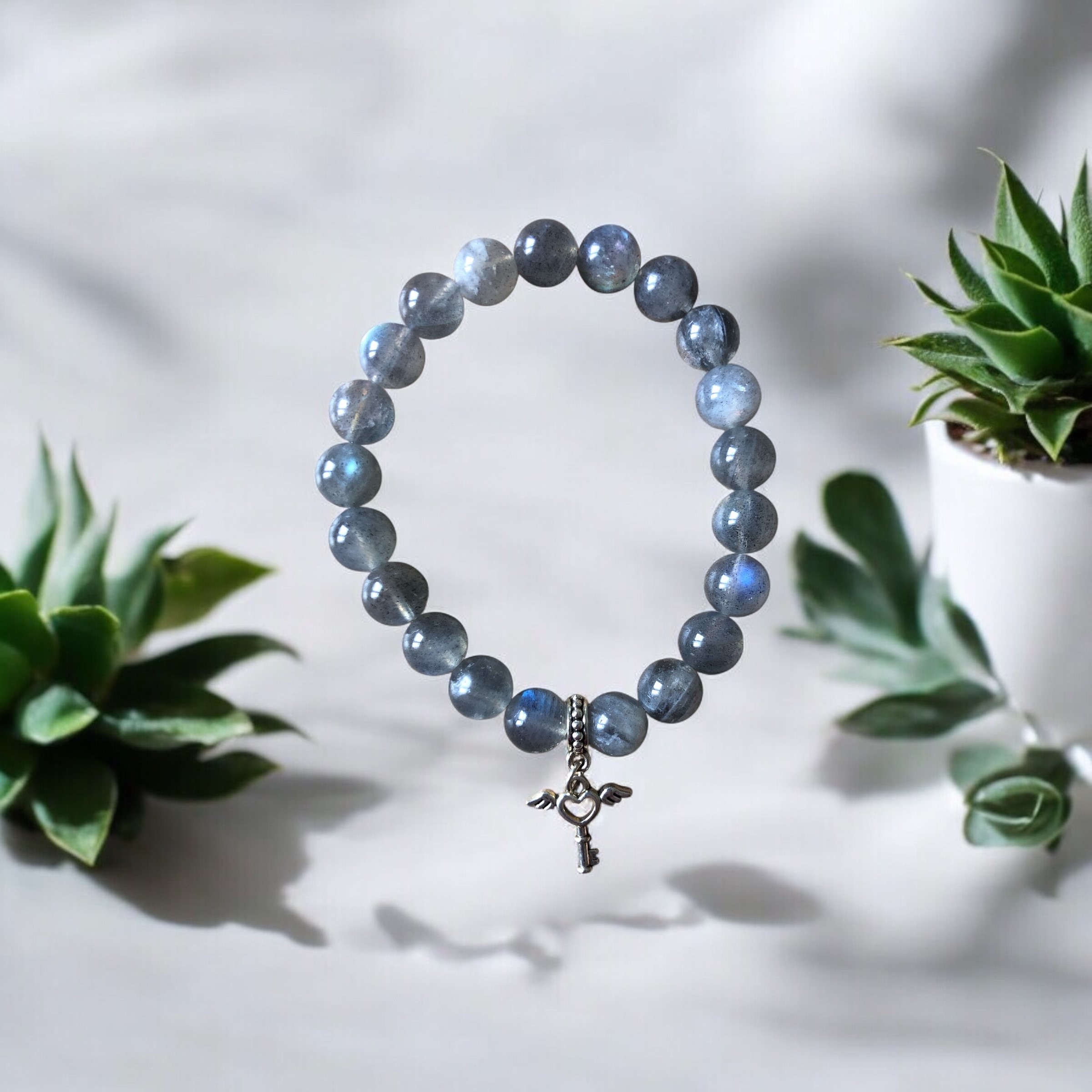 BRACELET BOULE 08MM LABRADORITE AA+ (08,5-09,5MM)