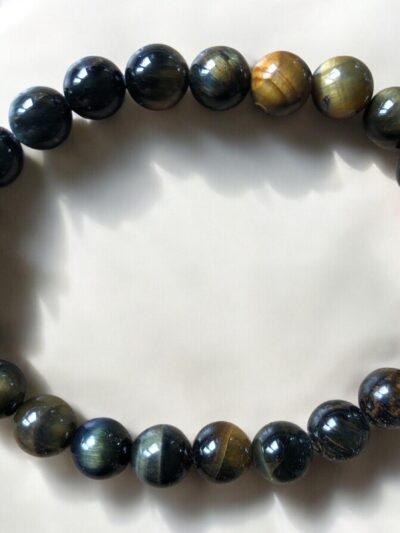 BRACELET BOULE 08MM OEIL DE FAUCON AB