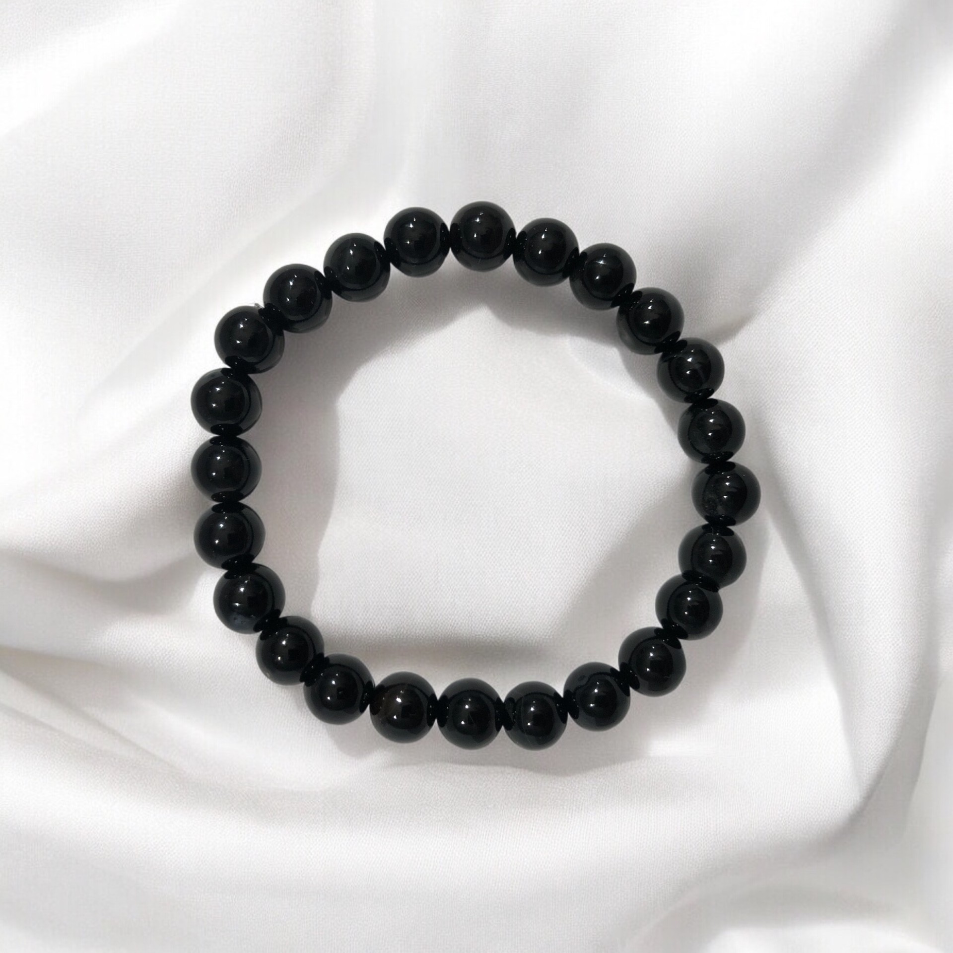 BRACELET BOULE 08MM ONYX A