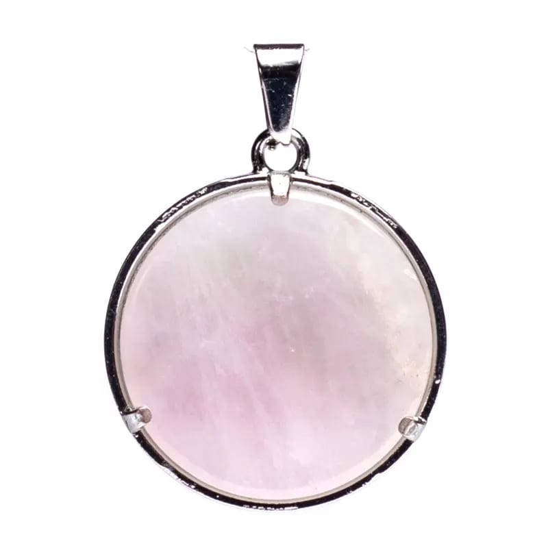 PENDENTIF LOTUS OM AVEC QUARTZ ROSE – Image 2