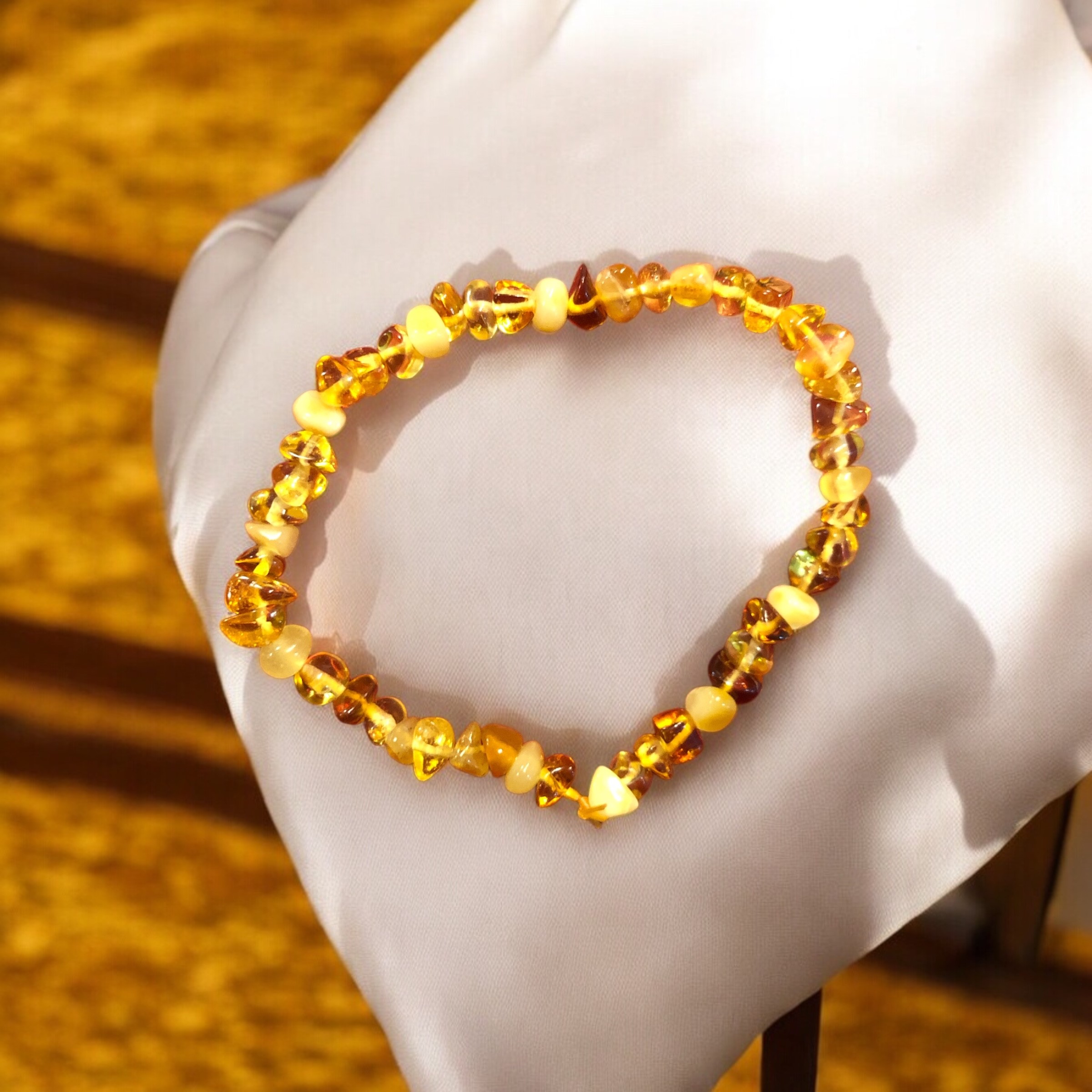 BRACELET BAROQUE AMBRE BALTIQUE JAUNE A+