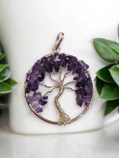 PENDENTIF ARBRE DE VIE 40MM AMETHYSTE A