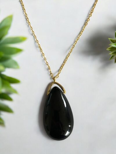 collier obsidienne noire