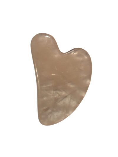 GUA SHA COEUR 80MM QUARTZ ROSE BRÉSIL A