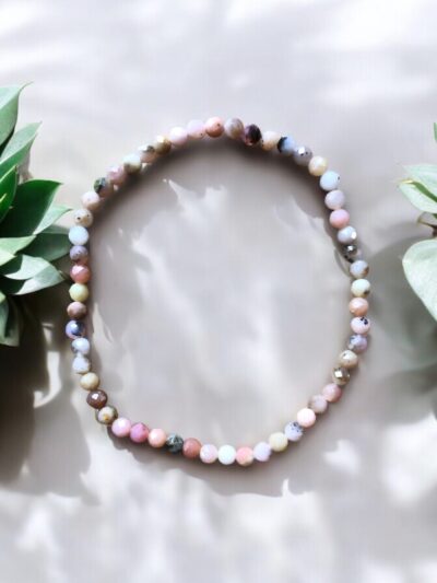BRACELET FACETTÉ 03MM OPALE ROSE A