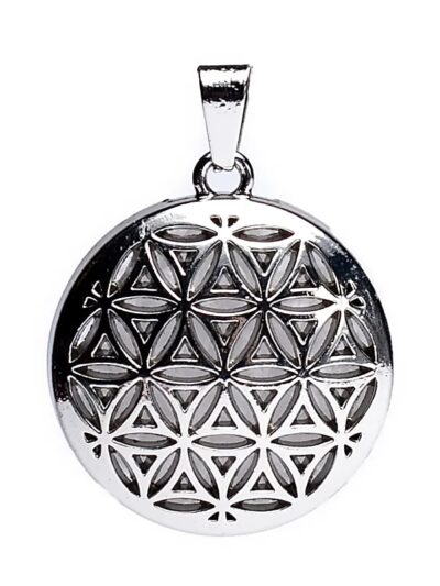 PENDENTIF FLEUR DE VIE AVEC CRISTAL DE ROCHE
