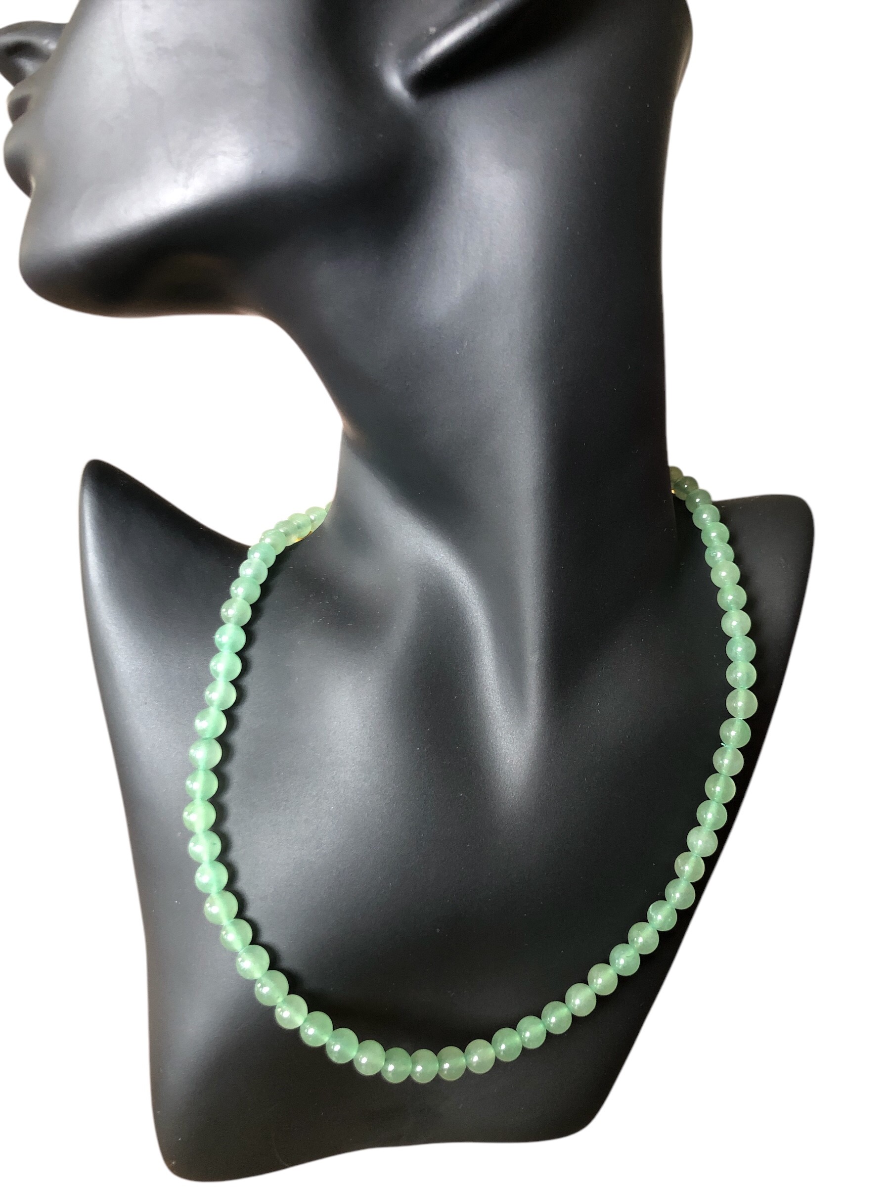COLLIER BOULE 06MM AVENTURINE VERTE A