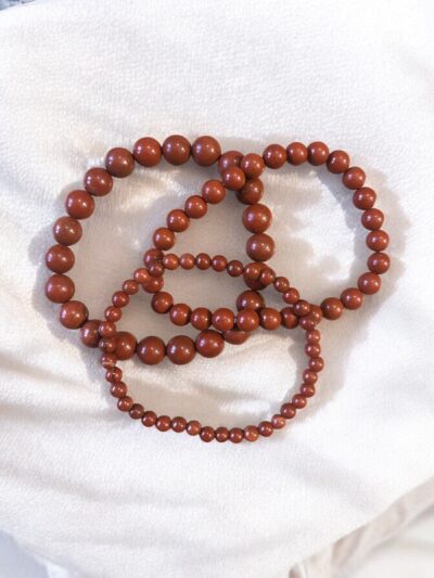 BRACELET BOULE JASPE ROUGE A