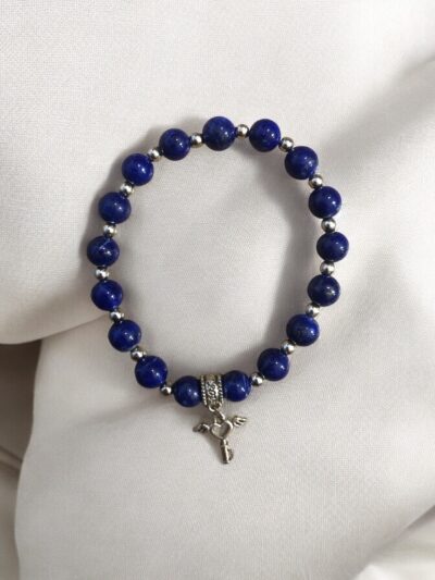 BRACELET BOULE 08MM LAPIS LAZULI A