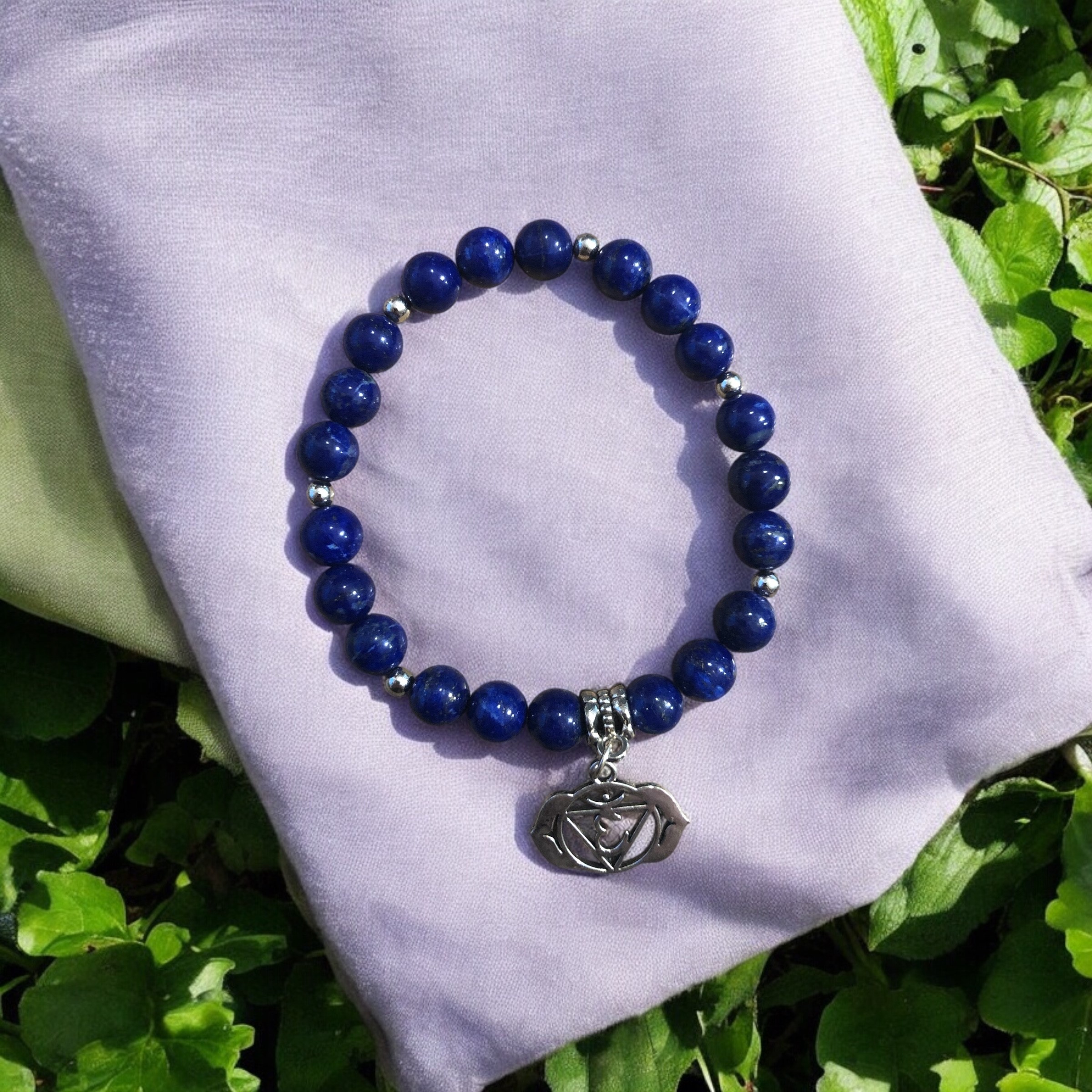 BRACELET BOULE 08MM LAPIS LAZULI A