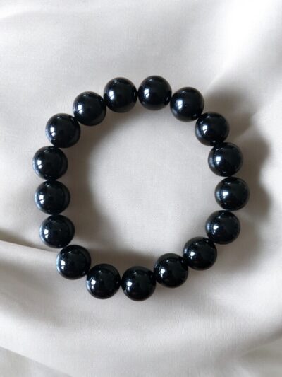BRACELET BOULE 12MM ONYX A