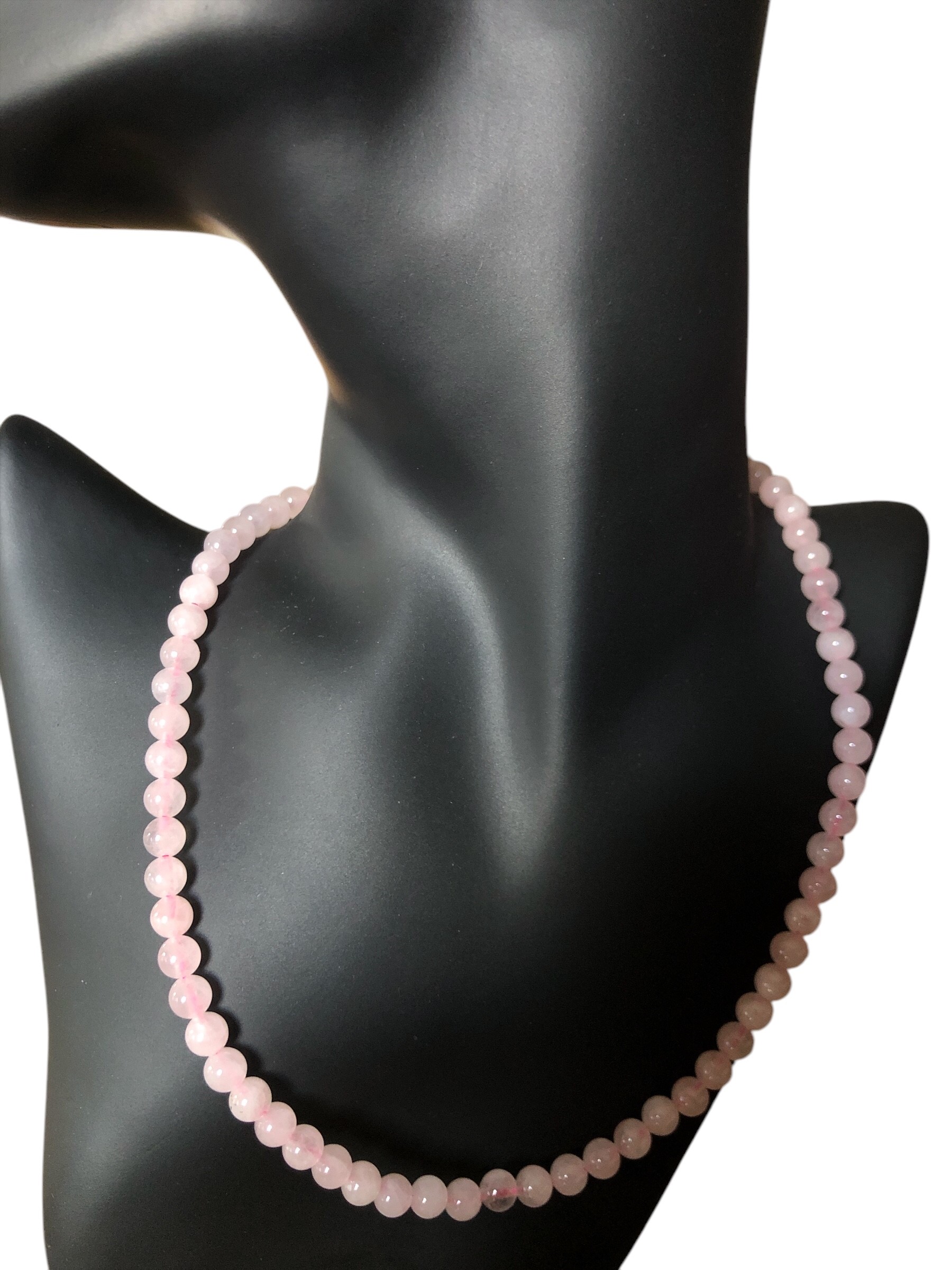 COLLIER BOULE 06MM QUARTZ ROSE BRÉSIL A