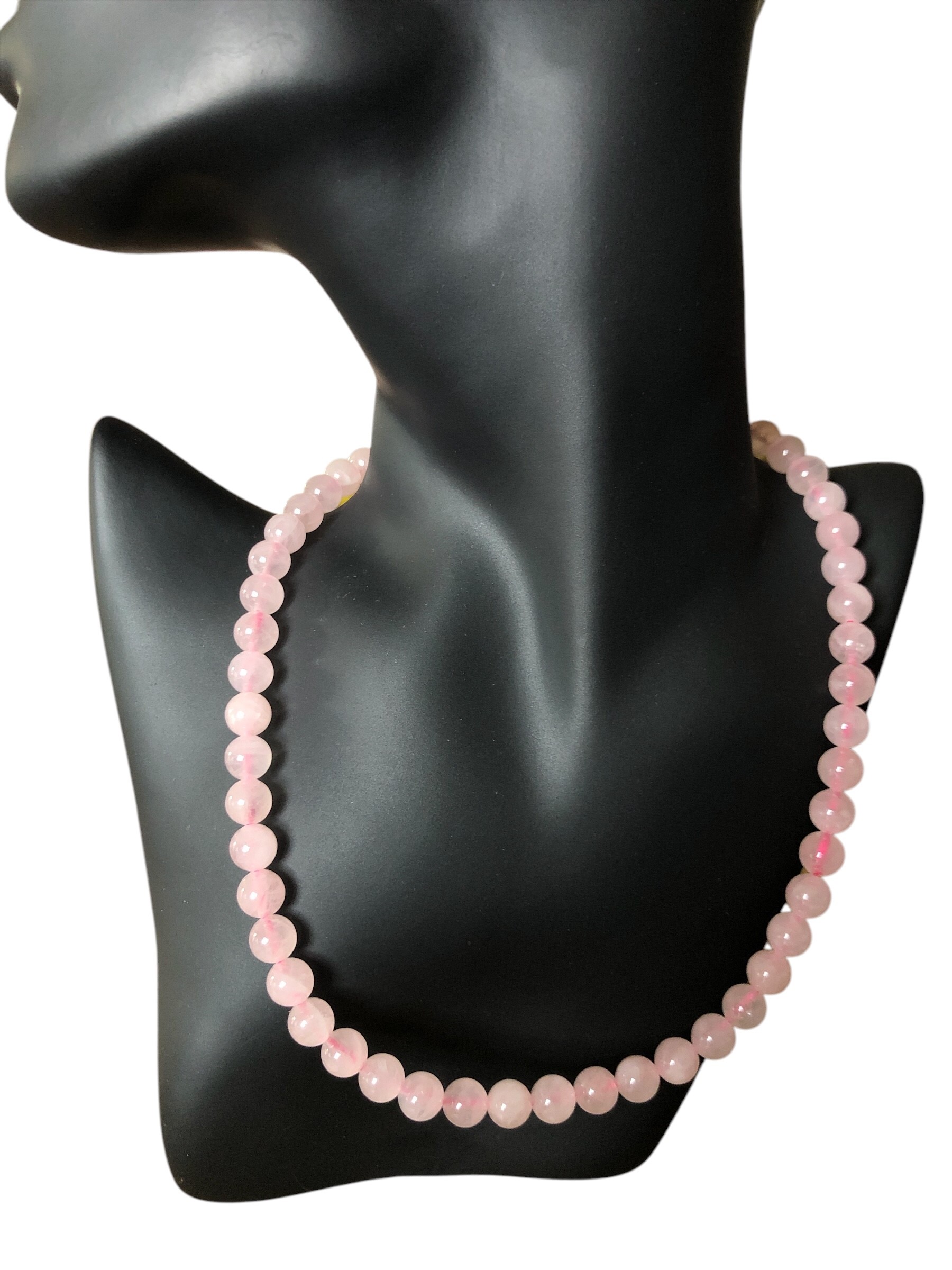 COLLIER BOULE 08MM QUARTZ ROSE BRÉSIL A