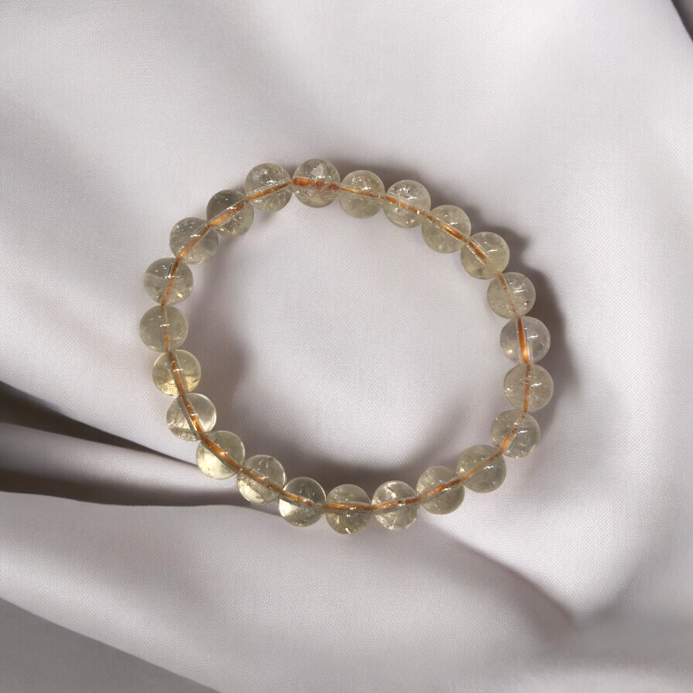 BRACELET BOULE 06MM CITRINE A