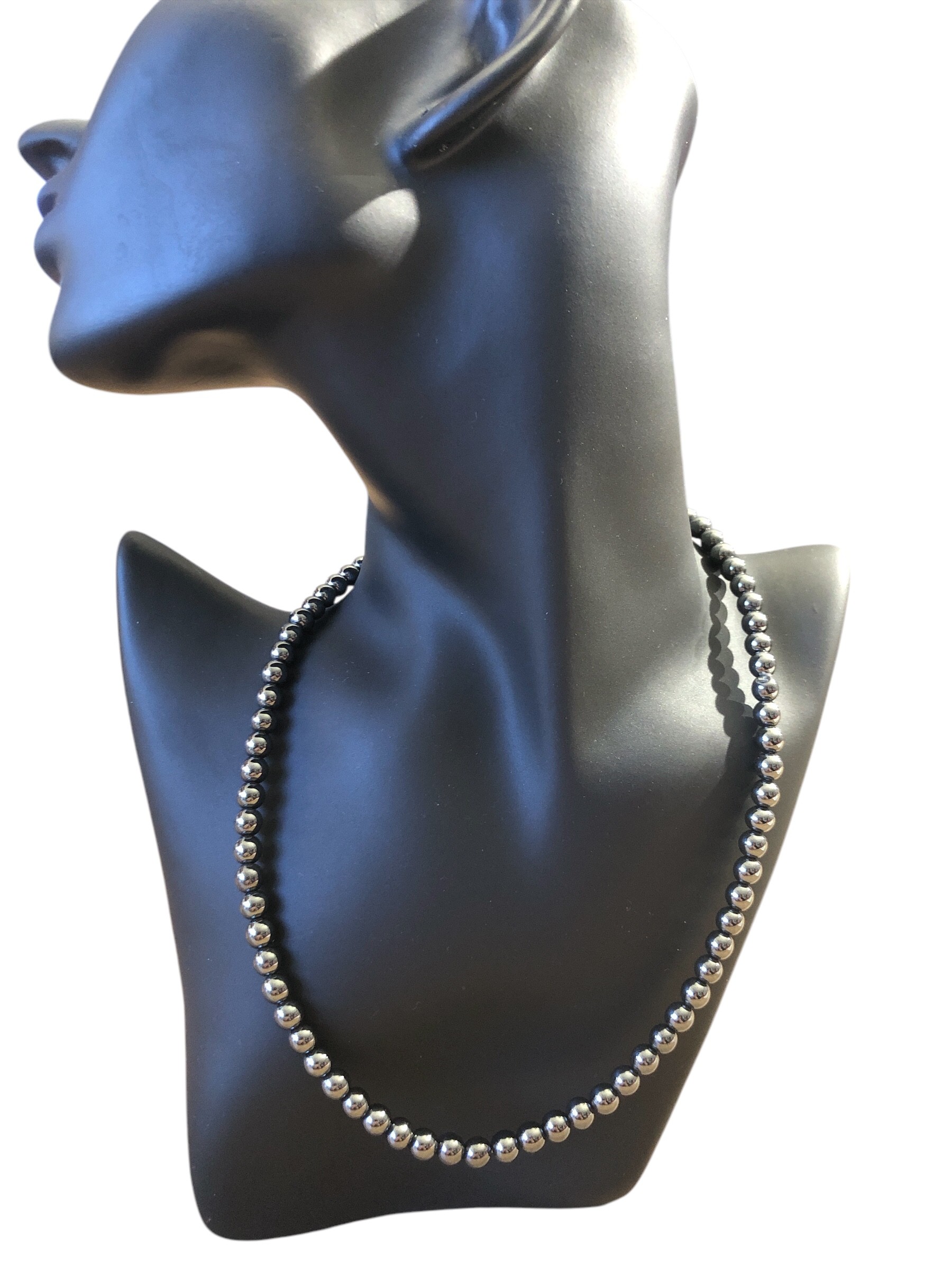 COLLIER BOULE 06MM HEMATITE A