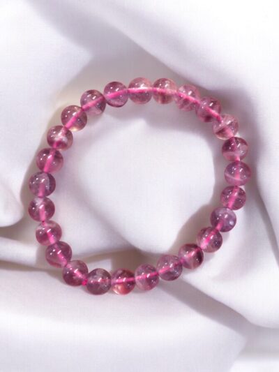 BRACELET BOULE 08MM FLUORINE VIOLETTE CLAIRE AA