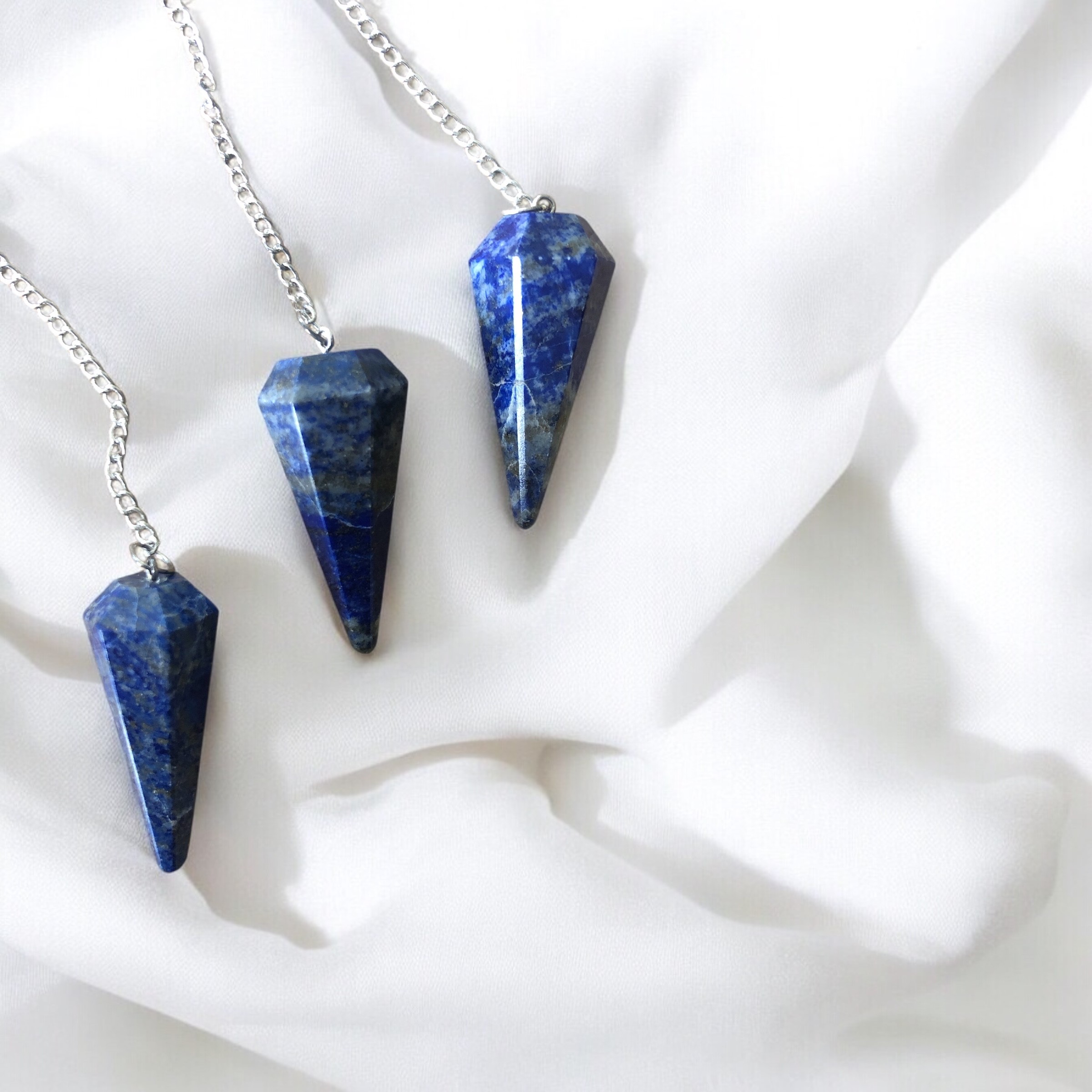 PENDULE HEXAGONAL LAPIS LAZULI (VENDU A L'UNITE)