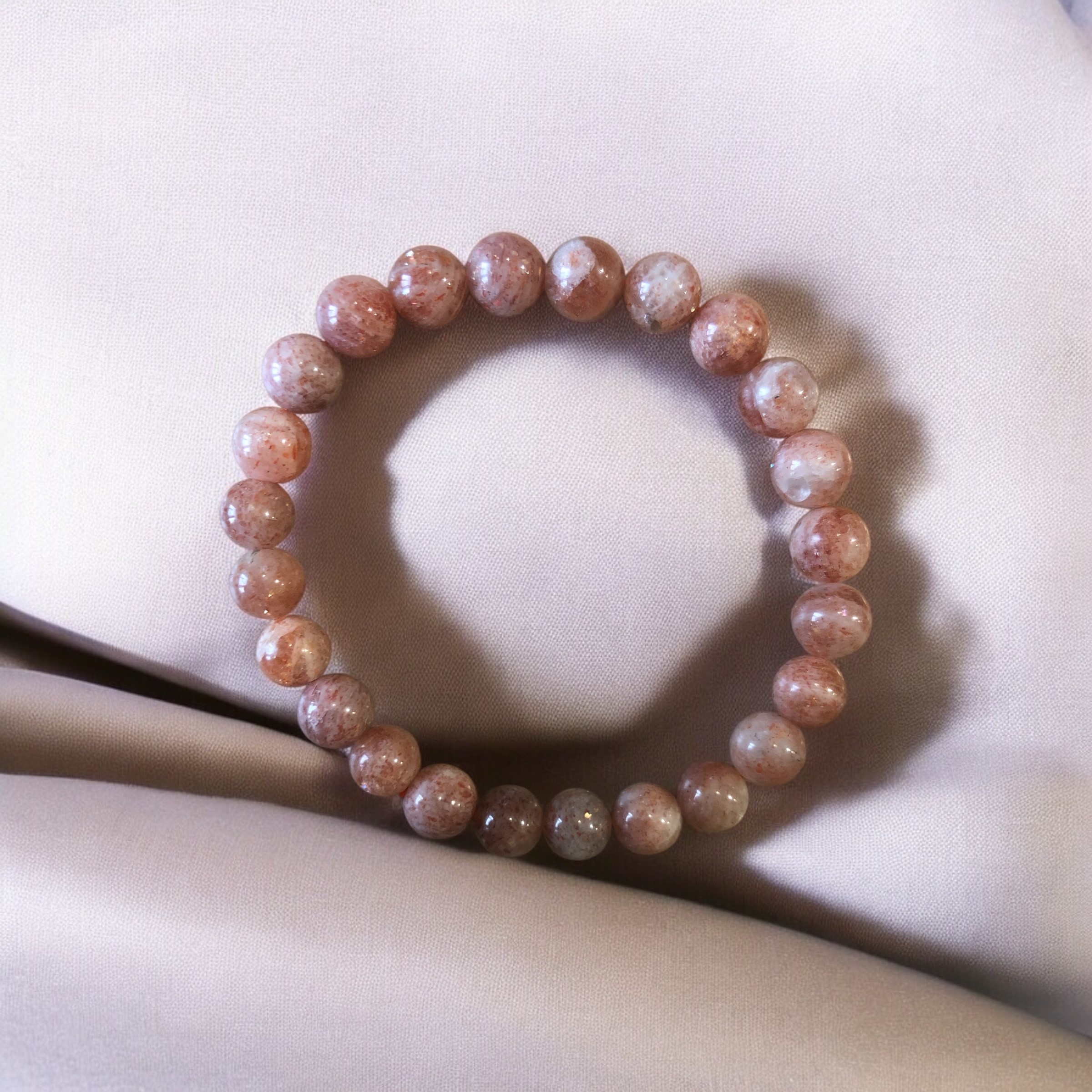 BRACELET BOULE 08MM PIERRE DE SOLEIL A