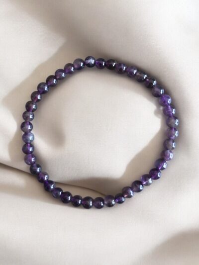 BRACELET BOULE 04MM AMÉTHYSTE BRÉSIL A