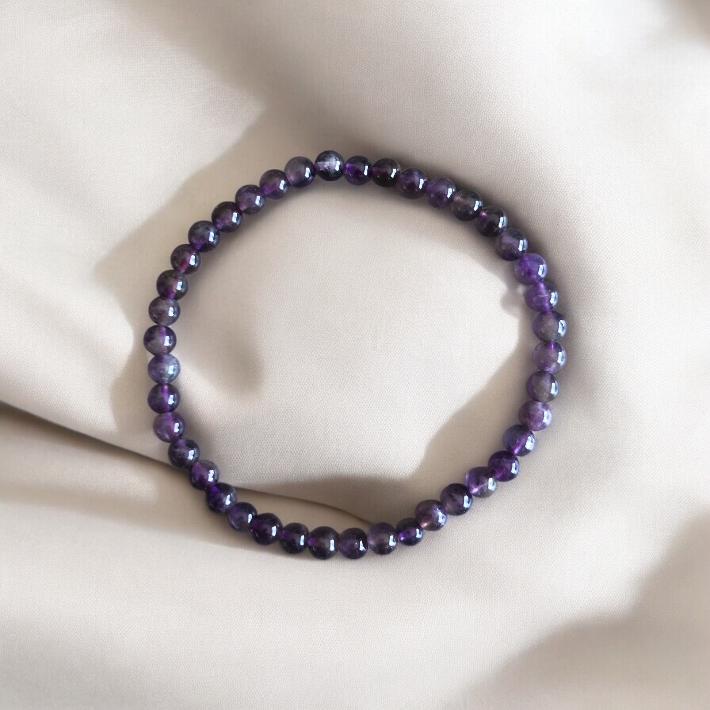 BRACELET BOULE 04MM AMÉTHYSTE BRÉSIL A