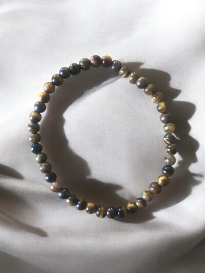 BRACELET BOULE 04MM OEIL DE TIGRE A