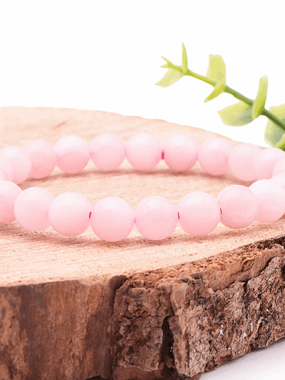 BRACELET BOULE 08MM QUARTZ ROSE BRESIL A