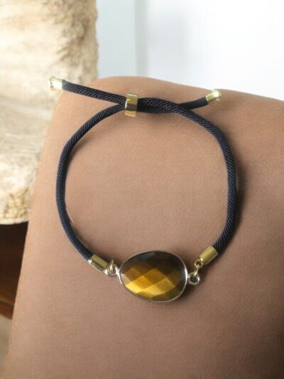 BRACELET CORDON RÉGLABLE OEIL DE TIGRE A