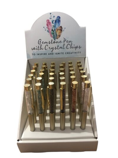 Stylos remplis de pierres semi précieuses
