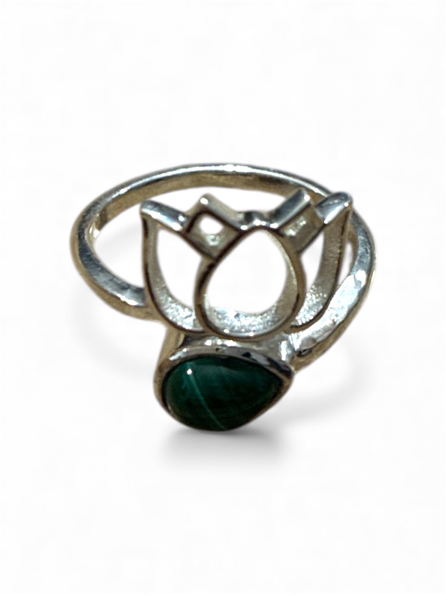 BAGUE ARGENT 925 MALACHITE AA