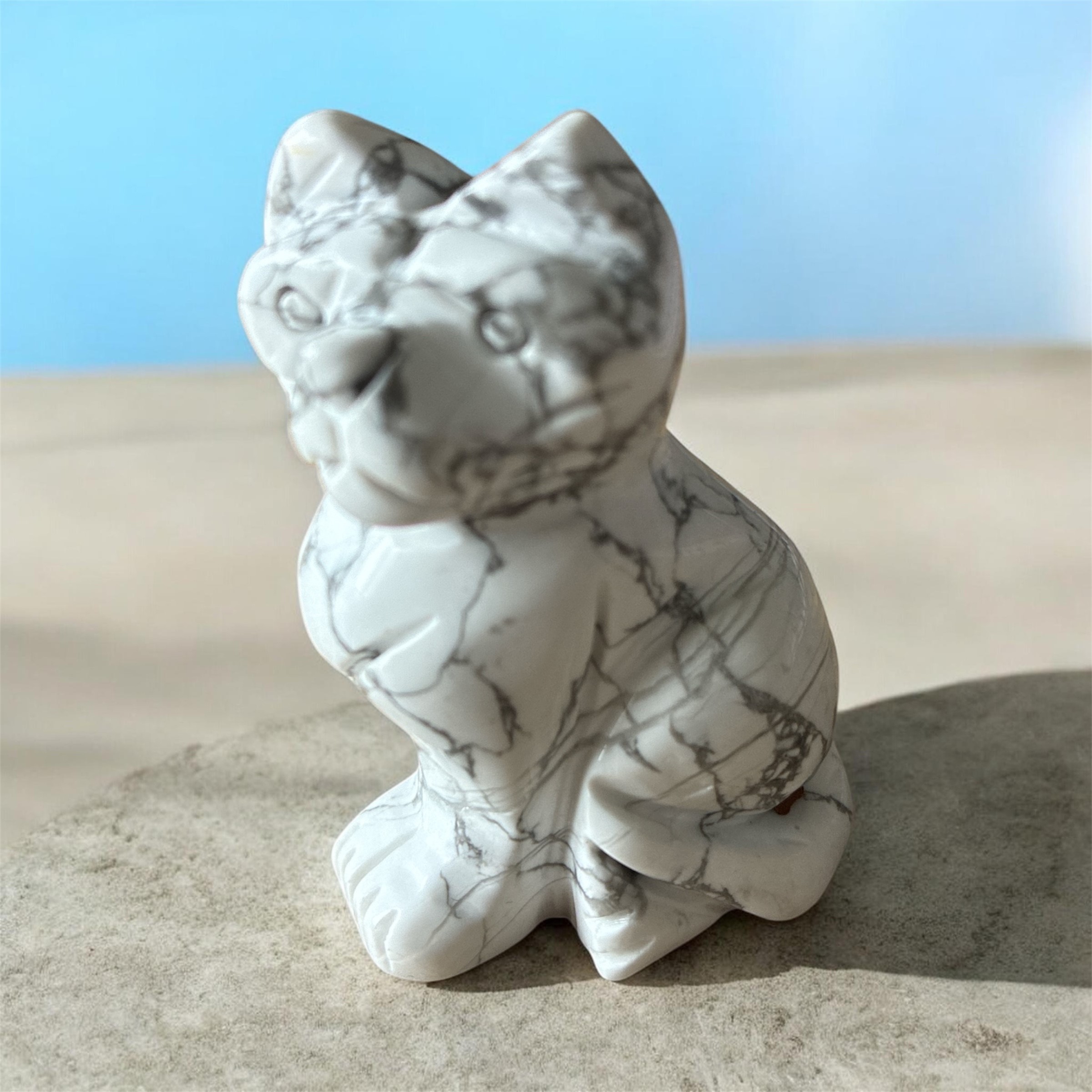 CHAT 50MM HOWLITE BLANCHE A