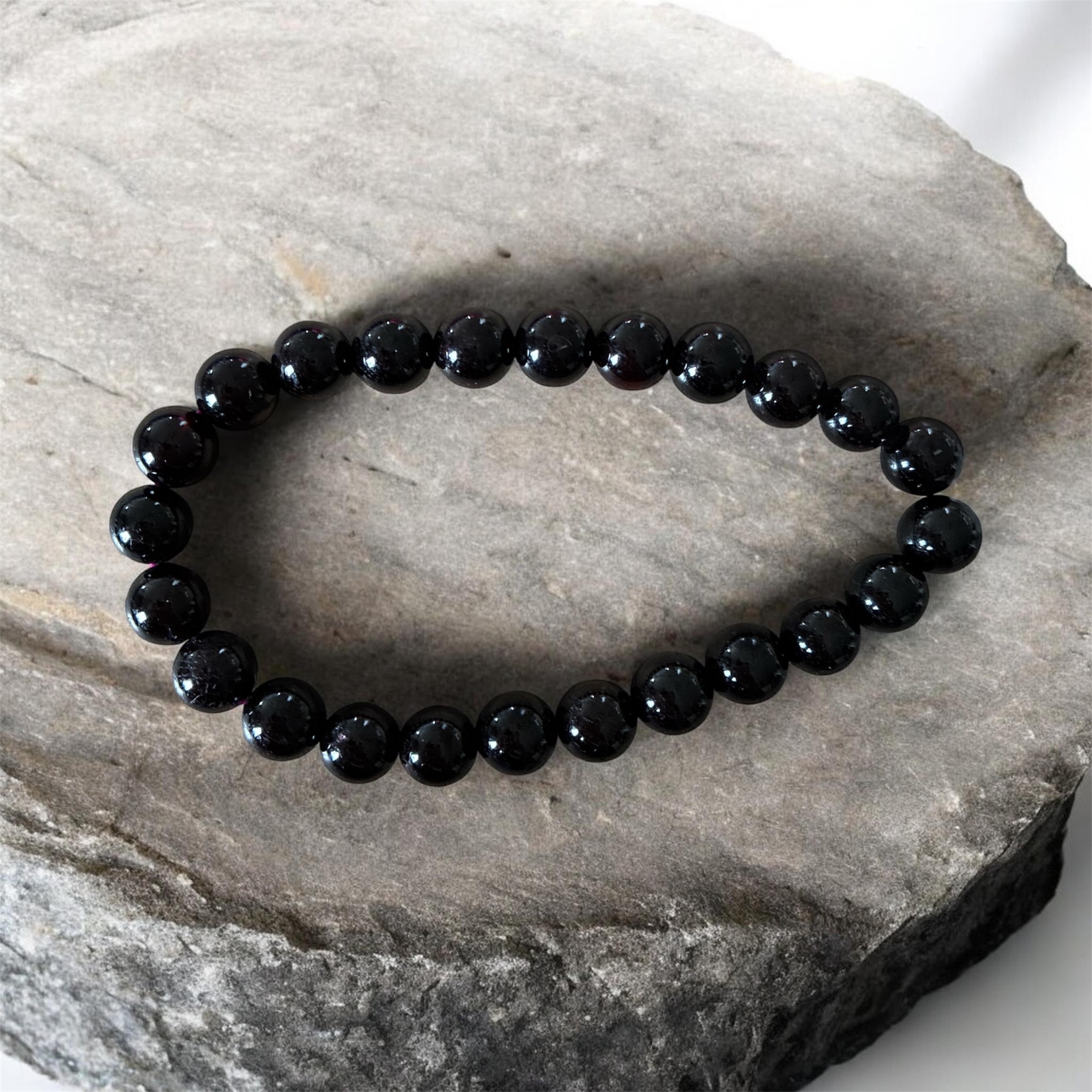 BRACELET BOULE 08MM ONYX A