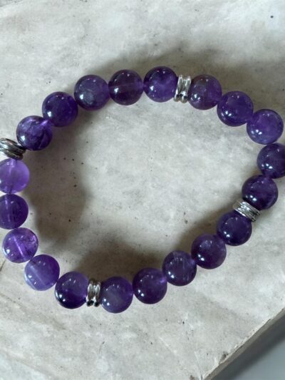 BRACELET BOULE 10MM AMÉTHYSTE BRÉSIL A