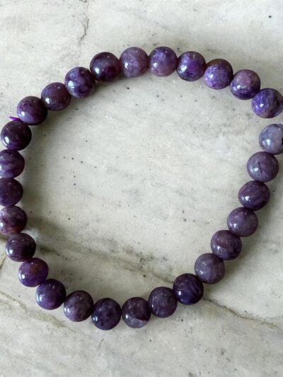 BRACELET BOULE 08MM CHAROÏTE AA